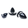 Master Series Lot de 3 plugs Spades Noir